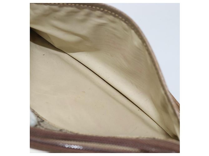 Borsa a Spalla GUCCI GG Plus Supreme in Pelle PVC Beige Oro Auth BA6237 D'oro - vista 21
