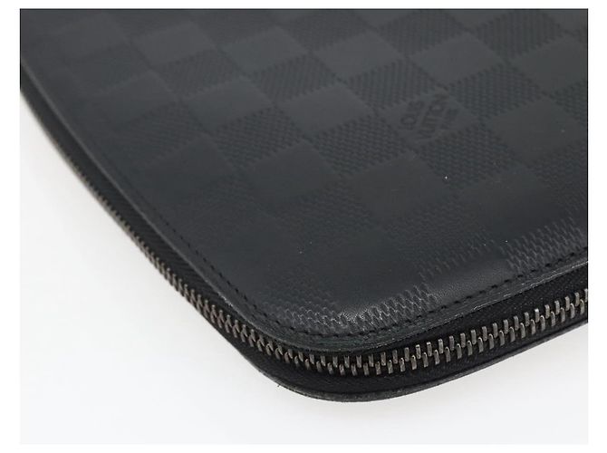 LOUIS VUITTON Organizer Damier Infini Borsa Atholl Nera N41382 LV Auth BA6356 Nero - vista 16