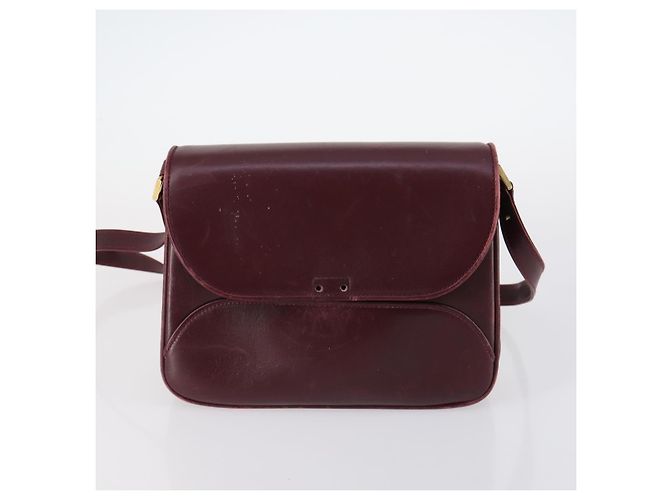 BALLY Borsa a Spalla in Pelle 3 Pezzi Marrone Nero Bordeaux Auth BA4812 Bordò - vista 2