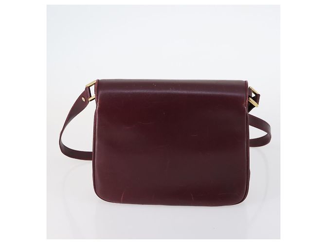 BALLY Borsa a Spalla in Pelle 3 Pezzi Marrone Nero Bordeaux Auth BA4812 Bordò - vista 3