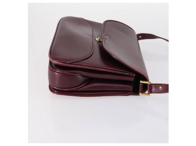 BALLY Borsa a Spalla in Pelle 3 Pezzi Marrone Nero Bordeaux Auth BA4812 Bordò - vista 4