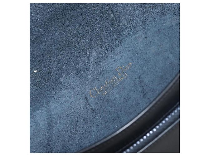 Borsa a mano Christian Dior in pelle nera e oro Auth 143761 Nero D'oro - vista 10