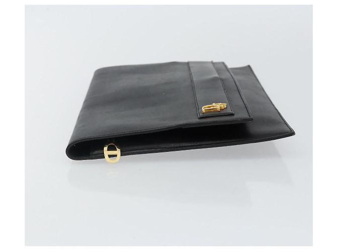 Borsa a mano Christian Dior in pelle nera e oro Auth 143761 Nero D'oro - vista 4