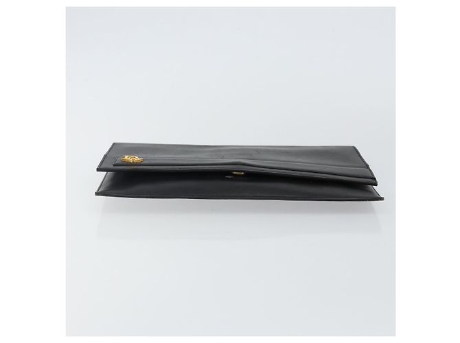 Borsa a mano Christian Dior in pelle nera e oro Auth 143761 Nero D'oro - vista 6