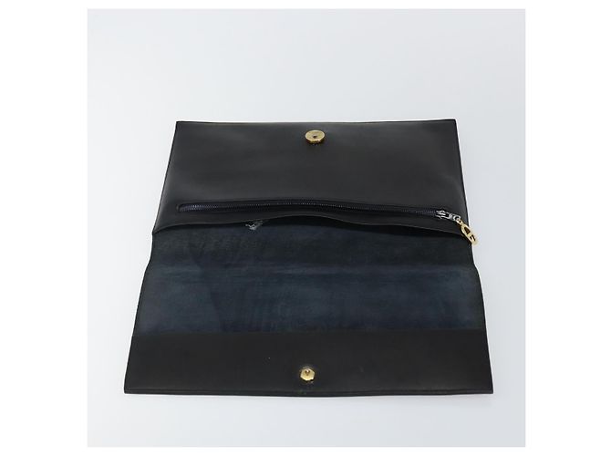 Borsa a mano Christian Dior in pelle nera e oro Auth 143761 Nero D'oro - vista 9