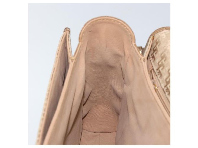 Borsa a Spalla GUCCI Tela Beige Oro 001 113 0712 Auth BA6105 D'oro - vista 21