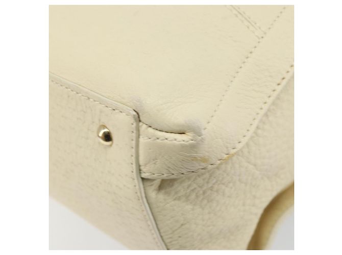 Borsa a Spalla Gancini in Pelle Oro Beige Auth 143218 di Salvatore Ferragamo - vista 15