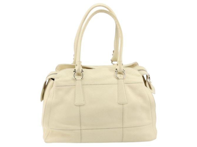 Borsa a Spalla Gancini in Pelle Oro Beige Auth 143218 di Salvatore Ferragamo - vista 2