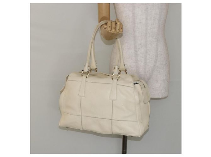 Borsa a Spalla Gancini in Pelle Oro Beige Auth 143218 di Salvatore Ferragamo - vista 21