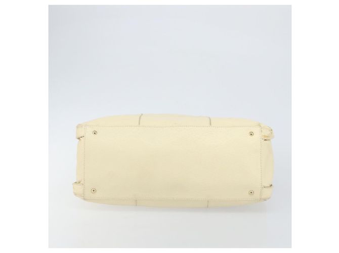 Borsa a Spalla Gancini in Pelle Oro Beige Auth 143218 di Salvatore Ferragamo - vista 5