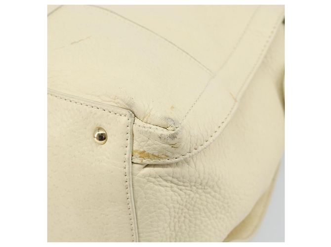Borsa a Spalla Gancini in Pelle Oro Beige Auth 143218 di Salvatore Ferragamo - vista 9