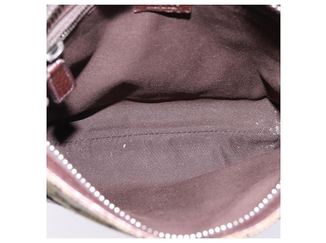 GUCCI GG Canvas Shoulder Bag Beige Silver Auth 143234 Silvery - view 10