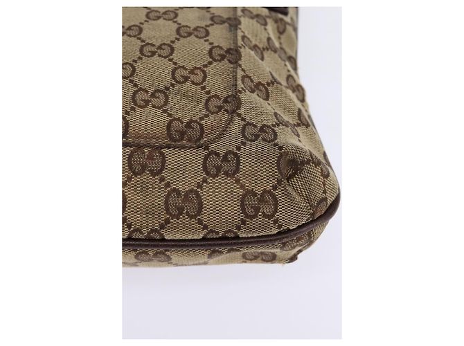 GUCCI GG Canvas Shoulder Bag Beige Silver Auth 143234 Silvery - view 14