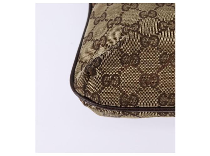 GUCCI GG Canvas Shoulder Bag Beige Silver Auth 143234 Silvery - view 15