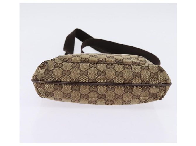 GUCCI GG Canvas Shoulder Bag Beige Silver Auth 143234 Silvery - view 5