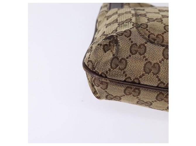 GUCCI GG Canvas Shoulder Bag Beige Silver Auth 143234 Silvery - view 9
