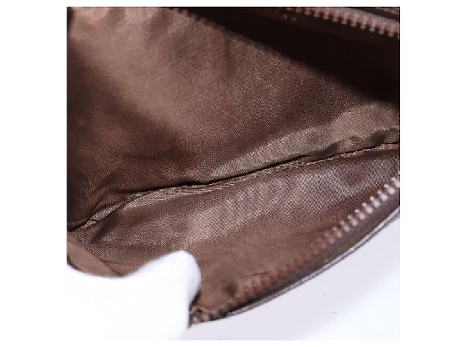 Céline Borsa a Spalla Celine C Sulky in Tela Marrone Oro Auth 143216 D'oro - vista 12