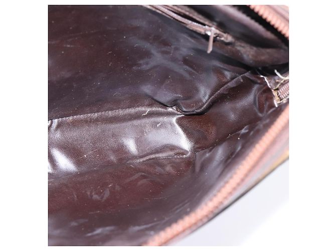 Céline Borsa a Spalla Celine C Sulky in Tela Marrone Oro Auth 143216 D'oro - vista 18
