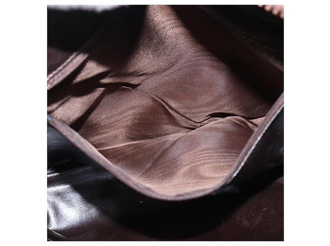 Céline Borsa a Spalla Celine C Sulky in Tela Marrone Oro Auth 143216 D'oro - vista 20