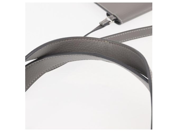 Autre Marque Stella McCartney Handtasche aus Leder 2-Wege Grau Silber Authentisch BA5955 Braun - Ansicht 14