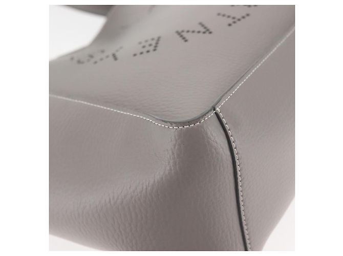 Autre Marque Stella McCartney Handtasche aus Leder 2-Wege Grau Silber Authentisch BA5955 Braun - Ansicht 16
