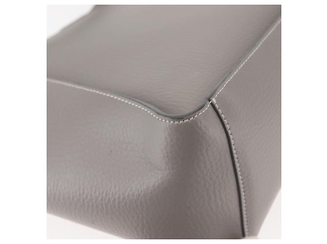 Autre Marque Stella McCartney Handtasche aus Leder 2-Wege Grau Silber Authentisch BA5955 Braun - Ansicht 18