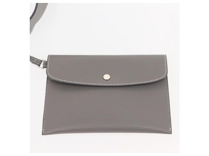 Autre Marque Stella McCartney Handtasche aus Leder 2-Wege Grau Silber Authentisch BA5955 Braun - Ansicht 22