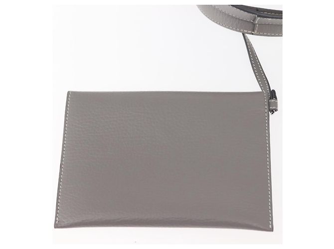 Autre Marque Stella McCartney Handtasche aus Leder 2-Wege Grau Silber Authentisch BA5955 Braun - Ansicht 23