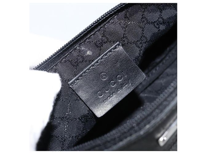 Zubehörtasche Web Sherry Line GUCCI aus schwarzem Canvas mit Silber und Rot 92820 Auth hk3082 - Ansicht 18