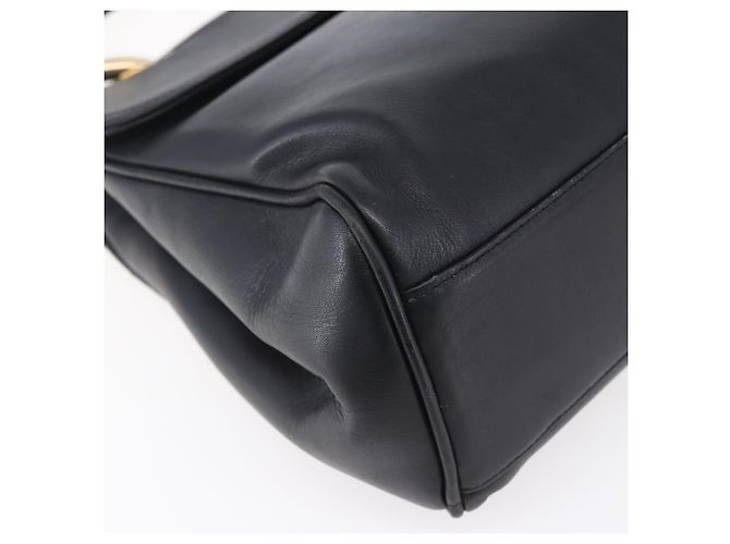 BALLY Borsa a mano in pelle nera e oro Auth 149088 Nero D'oro - vista 14