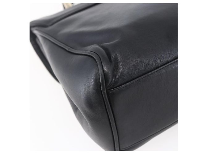 BALLY Borsa a mano in pelle nera e oro Auth 149088 Nero D'oro - vista 16