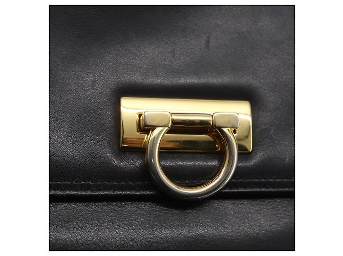 BALLY Borsa a mano in pelle nera e oro Auth 149088 Nero D'oro - vista 17