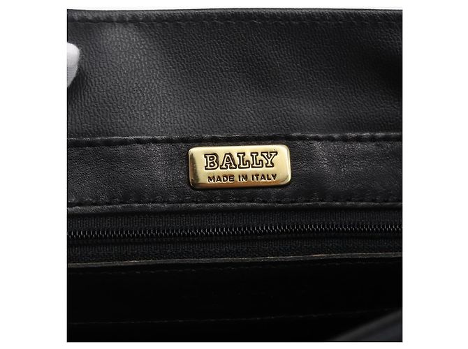BALLY Borsa a mano in pelle nera e oro Auth 149088 Nero D'oro - vista 18