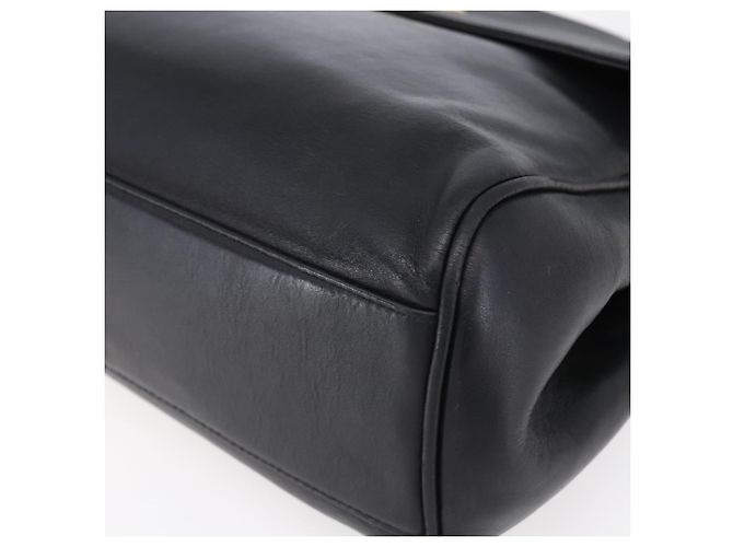 BALLY Borsa a mano in pelle nera e oro Auth 149088 Nero D'oro - vista 9