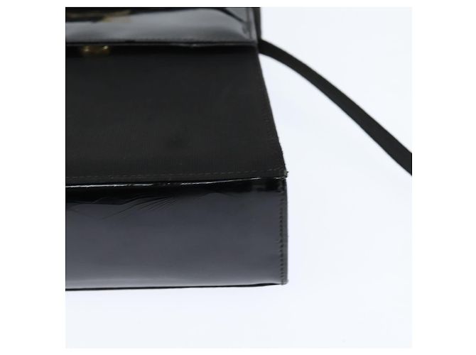 Borsa a Spalla Vala in Tela Nera e Oro Auth BA7319 di Salvatore Ferragamo Nero D'oro - vista 16