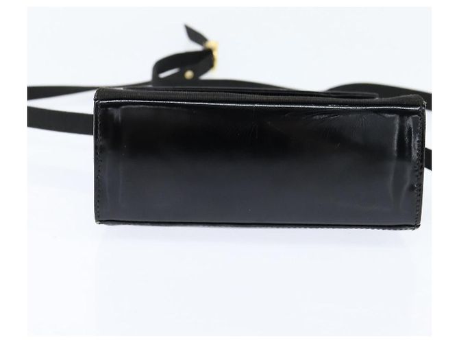 Borsa a Spalla Vala in Tela Nera e Oro Auth BA7319 di Salvatore Ferragamo Nero D'oro - vista 5