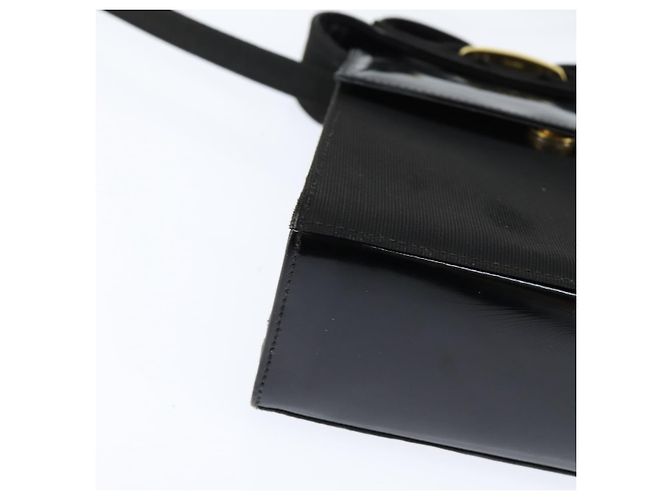 Borsa a Spalla Vala in Tela Nera e Oro Auth BA7319 di Salvatore Ferragamo Nero D'oro - vista 9
