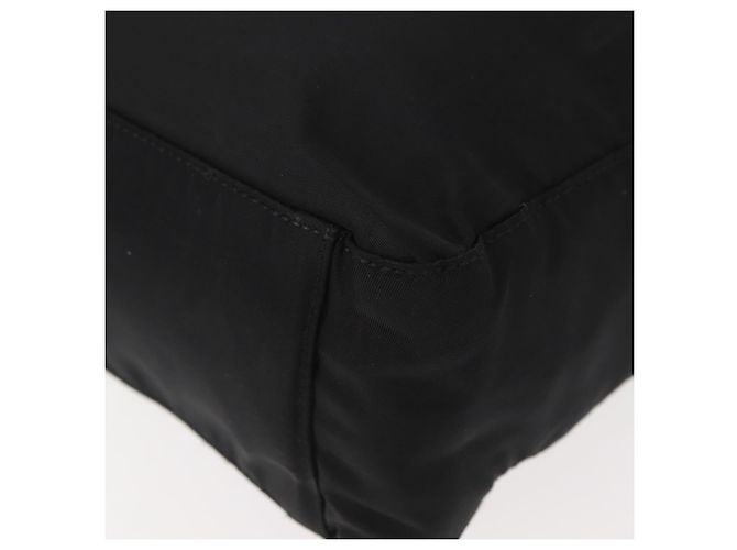 Borsa Tote PRADA in nylon nero argento Auth gh1067 - vista 16