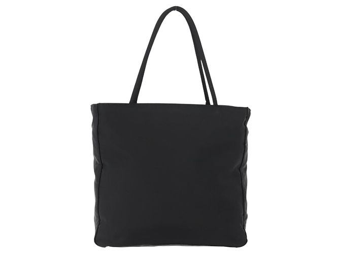 Borsa Tote PRADA in nylon nero argento Auth gh1067 - vista 2