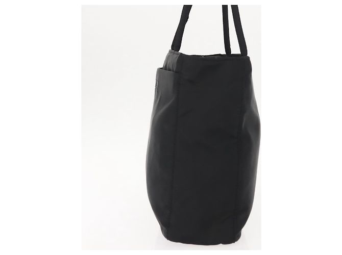 Borsa Tote PRADA in nylon nero argento Auth gh1067 - vista 3
