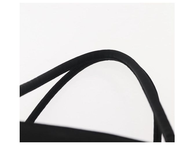 Borsa Tote PRADA in nylon nero argento Auth gh1067 - vista 8