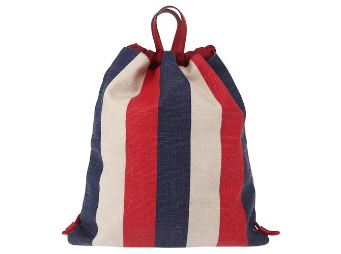 GUCCI Backpack Canvas Blue Red 473872 Auth BA7277 - view 2