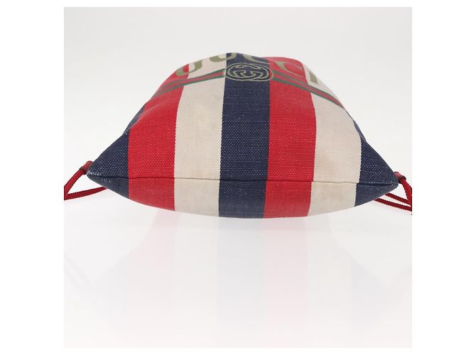 GUCCI Backpack Canvas Blue Red 473872 Auth BA7277 - view 5
