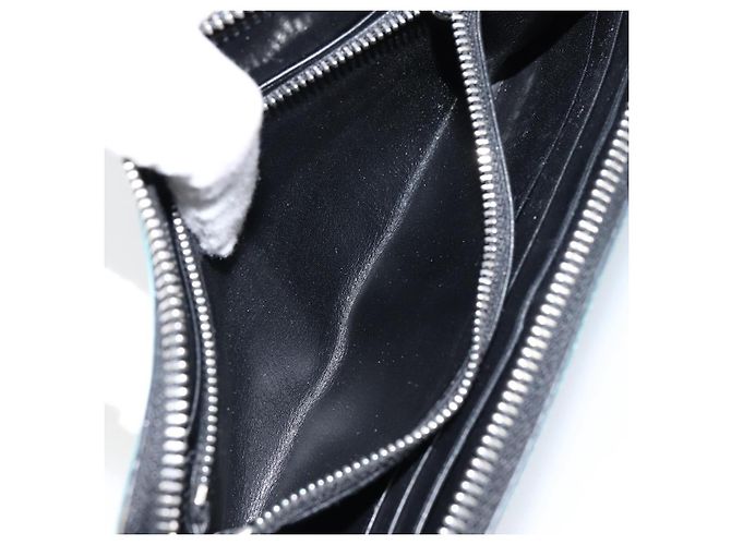 LOEWE Cartera Larga Anagrama Cuero Azul Plata Auth gh1176 - vista 11