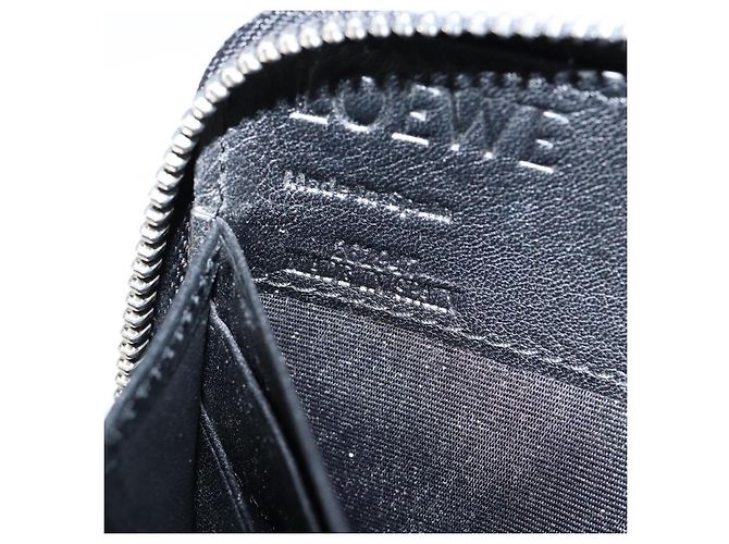 LOEWE Cartera Larga Anagrama Cuero Azul Plata Auth gh1176 - vista 12