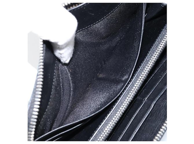 LOEWE Cartera Larga Anagrama Cuero Azul Plata Auth gh1176 - vista 17