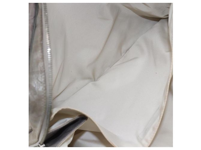 CHANEL Nuova Borsa Tote da Viaggio Nylon Argento CC Auth BA7299 - vista 21