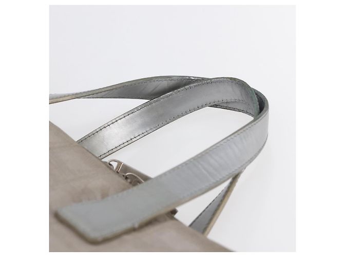 CHANEL Nuova Borsa Tote da Viaggio Nylon Argento CC Auth BA7299 - vista 8