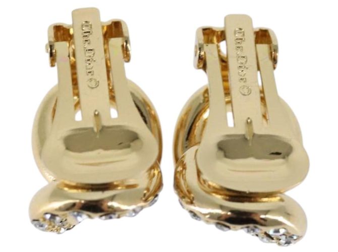 Orecchini Christian Dior in metallo dorato Auth bs30422 D'oro - vista 2