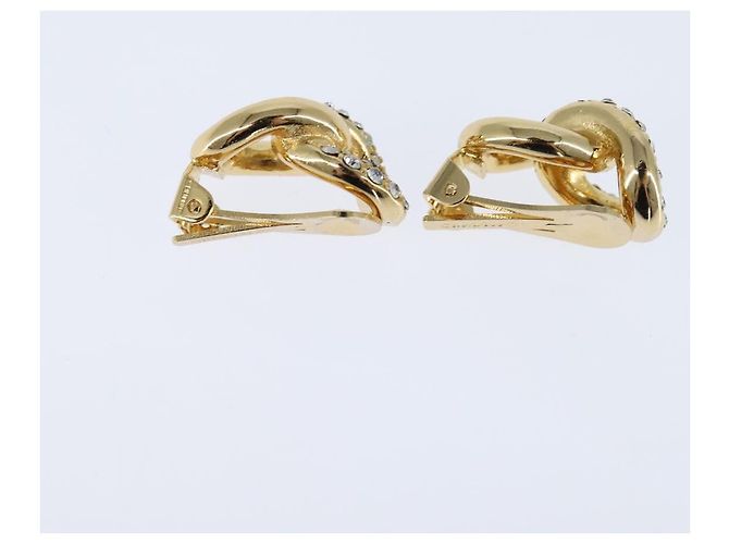 Orecchini Christian Dior in metallo dorato Auth bs30422 D'oro - vista 3